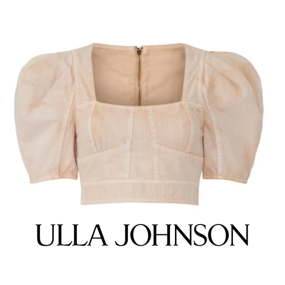 EUC $355 Ulla Johnson Renee Top Denim Corset Size 4 - Picture 1 of 9